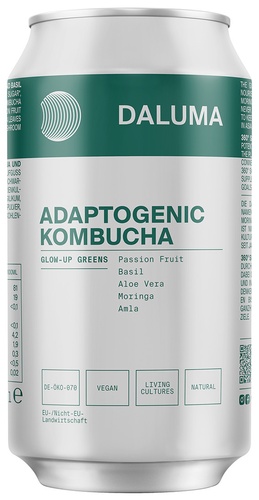 DALUMA Glow-up Greens Adaptogenic Kombucha
