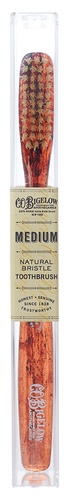 C.O. Bigelow Natural Bristle Toothbrush, Tortoise Medium Bristle