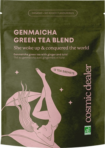 Cosmic Dealer She Woke Up and Conquered the World - Genmaicha Green Tea and Tulsi