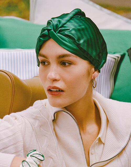 Slip Pure Silk Turban - club classic