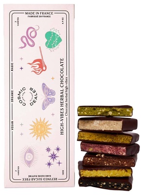 Cosmic Dealer Box of 7 nut butter chocolates, seven bestselling flavors