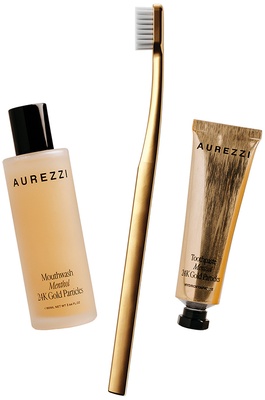 AUREZZI Travel Trio Gold - White bristles