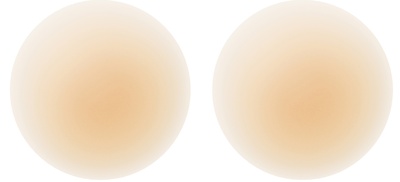NOOD Grippies No-Show NON-Adhesive, Reusable Round Nipple Covers No.3 Buff / 4in.