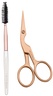 Tweezerman Brow Shaping Scissors & Brush - Rose Gold