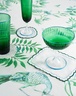 AQUAZURRA ALLEGRA COCKTAIL NAPKIN EMERALD GREEN AND WHITE