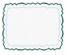 AQUAZURRA ALLEGRA COCKTAIL NAPKIN EMERALD GREEN AND WHITE